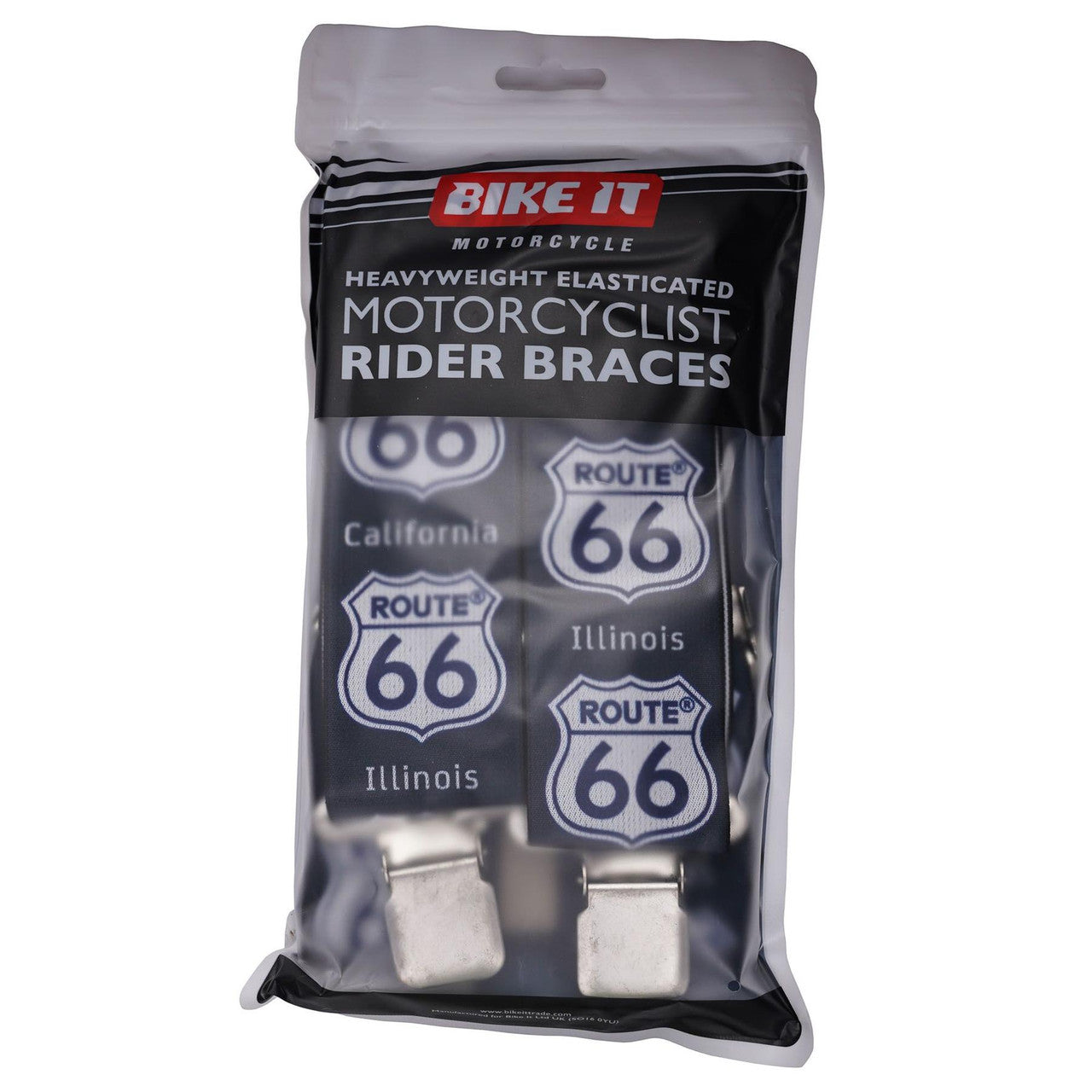 Bike It Motorcycle Motorbike Rider Braces - ROUTE 66