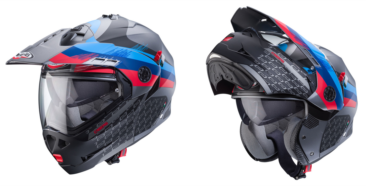 Caberg Tourmax X Sarabe Helmet Matt Gun/Black/Blue/Red