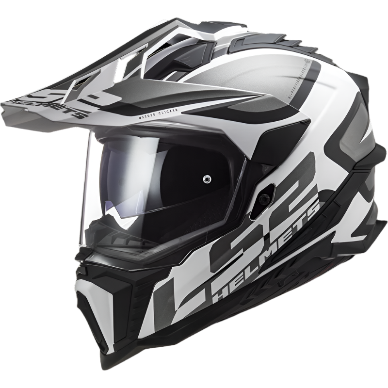 LS2 MX701 Explorer Alter Adventure Motorcycle Helmet Matt Black White