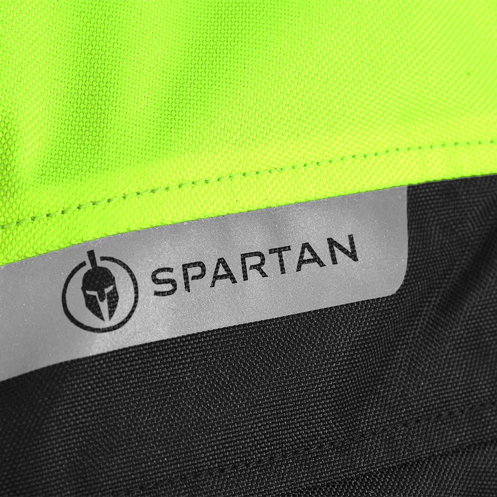 Spartan Long WP Men's Motorcycle Motorbike  Jacket - Black/Fluo