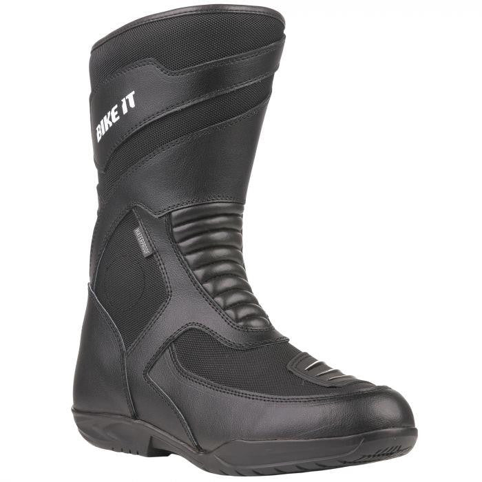 Bike It 'Veles' Black Waterproof Motorcycle Road Adventure Boots