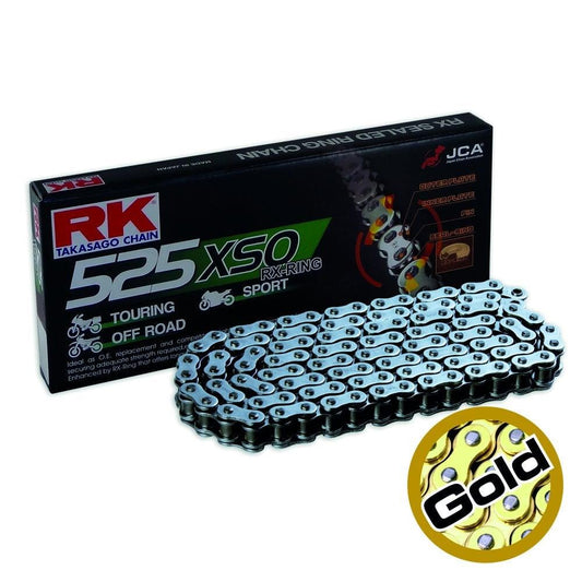 RK Takasago  525 XSO Gold X 112 Motorcycle Motorbike Drive Chain PRO X-RING