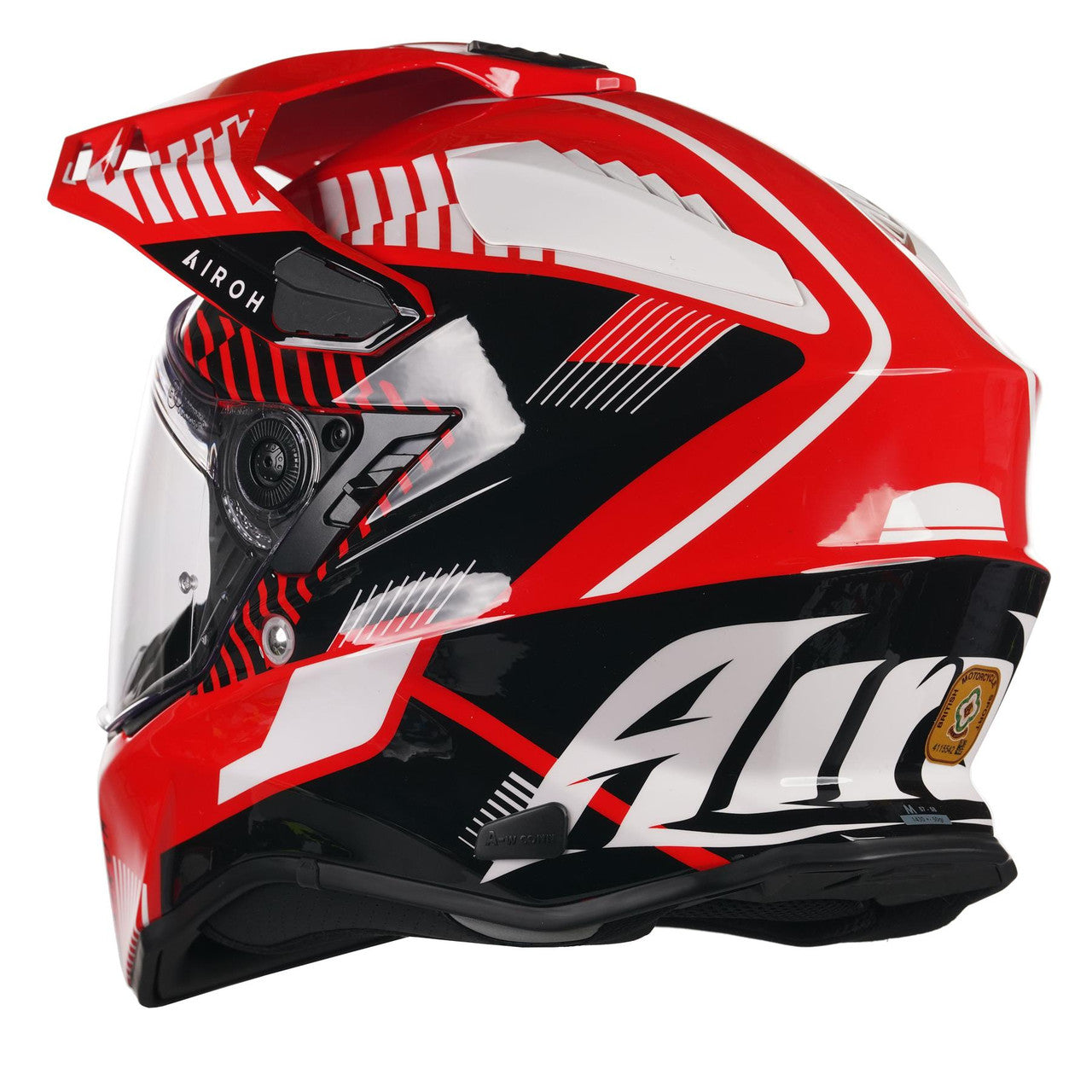 Airoh Commander Dual Sports Adventure Helmet Boost Red Gloss