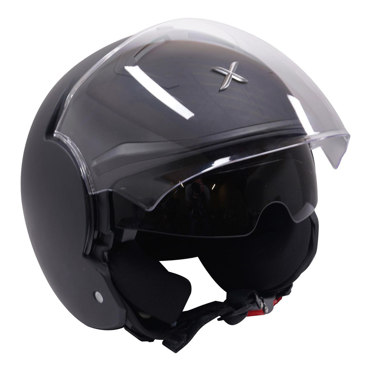 Axor Striker Open Face Scooter Motorcycle Helmet Matt Black