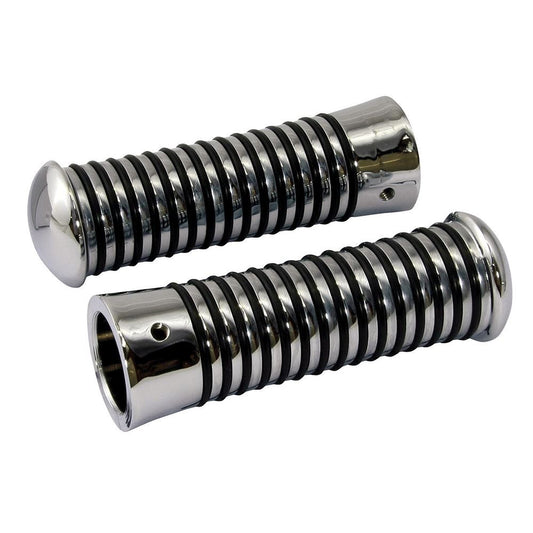 Bike It  Sundance 2 Motorcycle Handlebar Grips Chrome