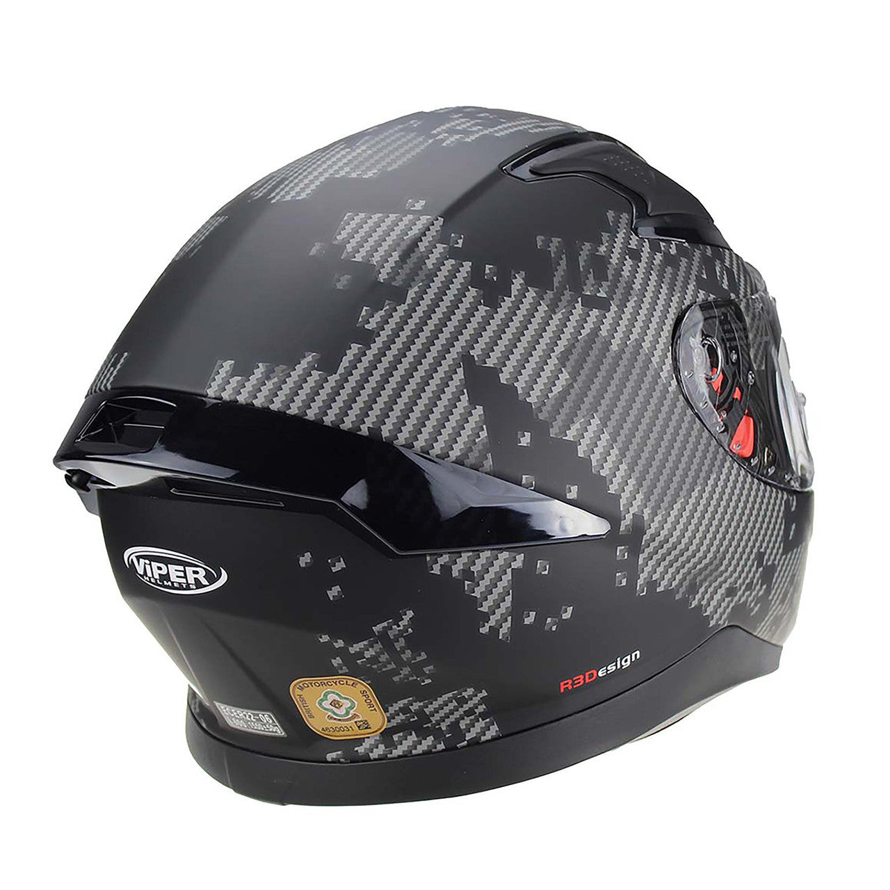 VIPER RSV95 FULL FACE MOTORBIKE HELMET BLACK MOTORCYCLE HELMET NEAR ME UK