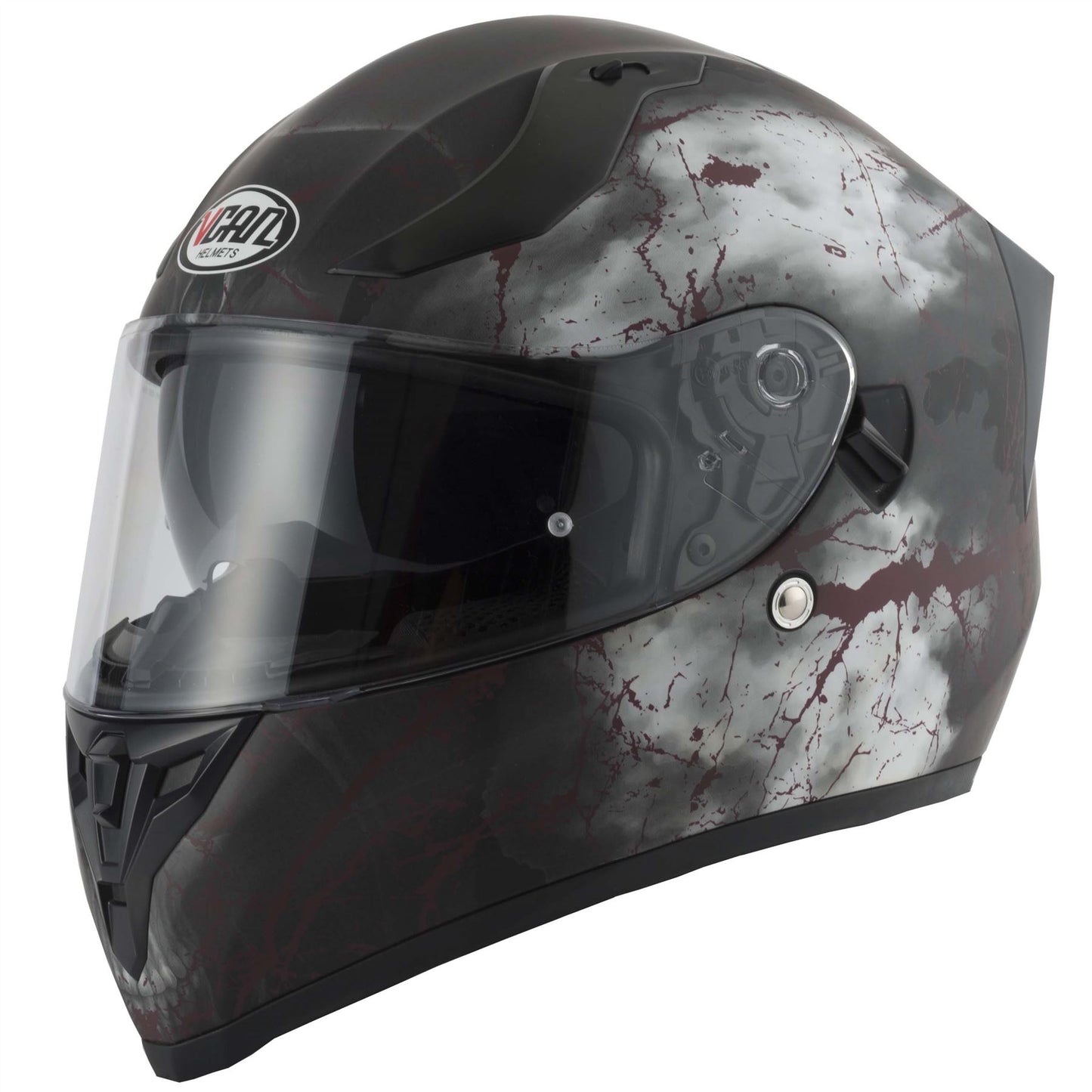 Vcan V128 Full Face Motorcycle Rage Skull Helmet