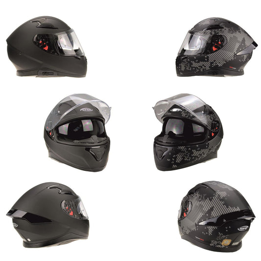 VIPER RSV95 FULL FACE MOTORBIKE HELMET BLACK MOTORCYCLE HELMET NEAR ME UK