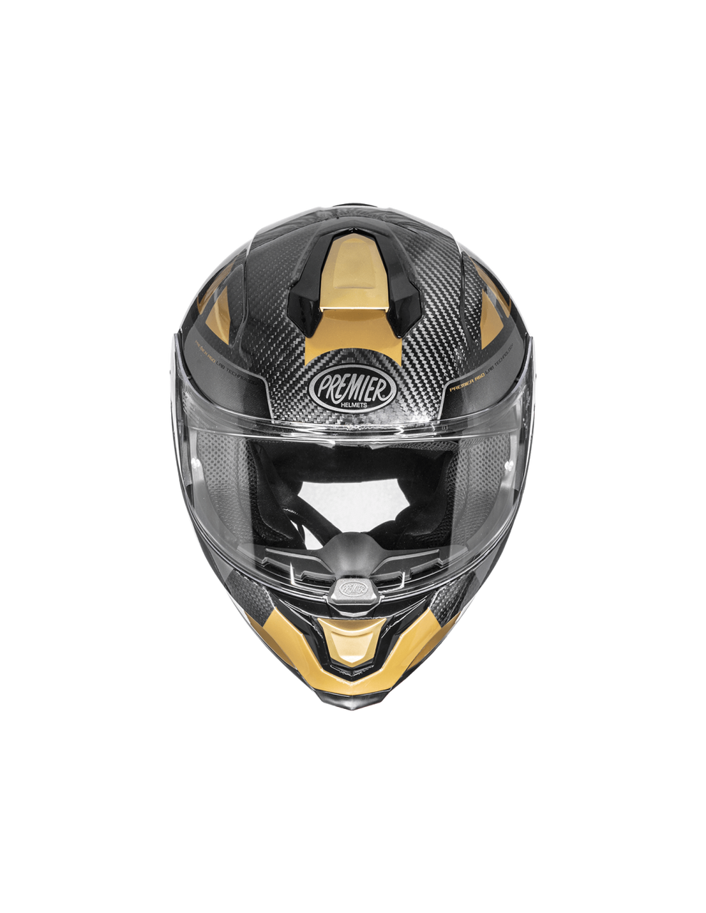 Premier Hyper Carbon TK 19 Gold Full Face Motorbike Helmet