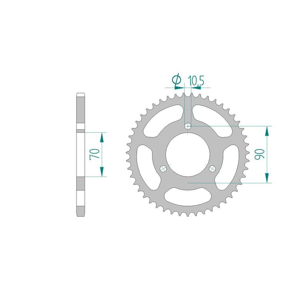 RK Standard Honda Motorbike Chain & sprocket kit MBX80 FWD 83-86