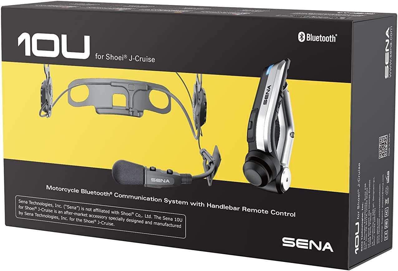 SENA 10U BLUETOOTH headset With Handlebar REMOTE and FM RADIO FOR SHOEI J-CRUISE