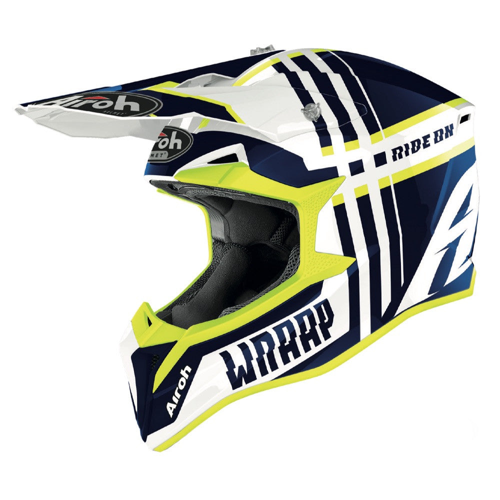 Airoh Wraap Broken Motocross Off Road Motorcycle Helmet