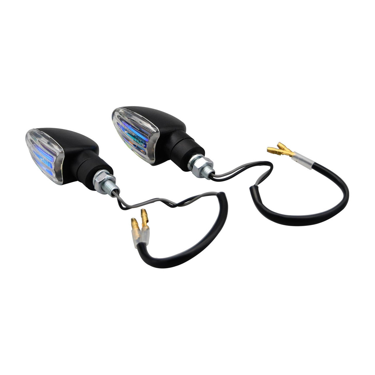 Bike It Motorbike Mini Spear Black Body And Iridium Lens Indicators