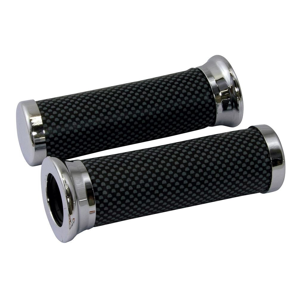 Bike It Motorcycle Universal Carbon Effect Handlebar Black Grips