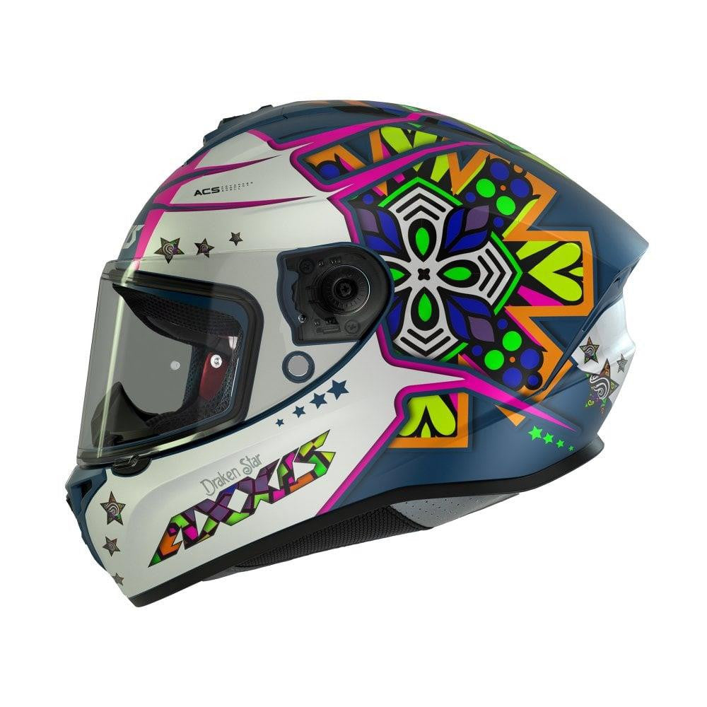 Axxis Draken S Star C Gloss Full Face Motorcycle Motorbike Helmet - Limited Edition