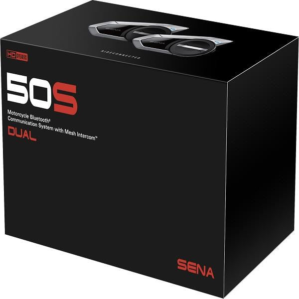 Sena 50S Motorcycle Bluetooth Mesh Communication System 50S-10D Dual Pack