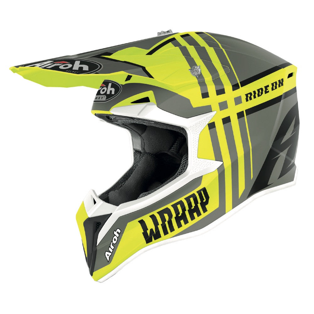 Airoh Wraap Broken Motocross Off Road Motorcycle Helmet Enduro