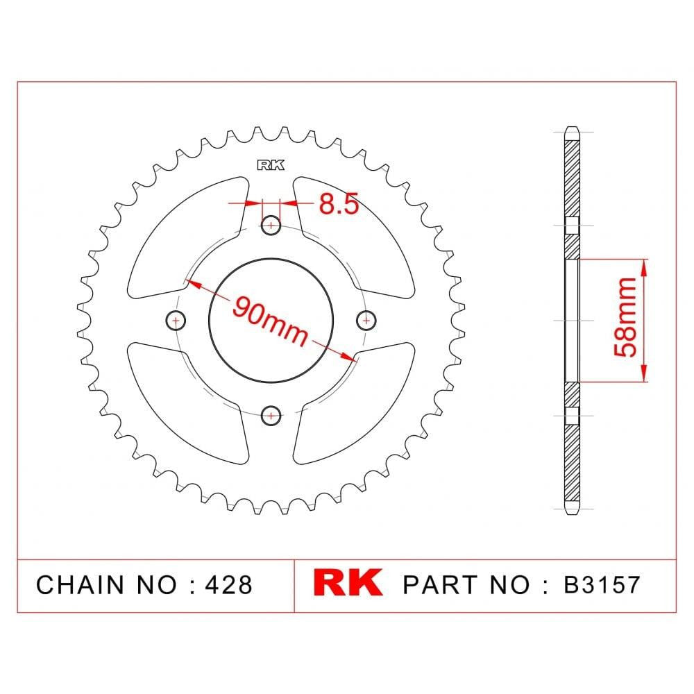 RK Suzuki Standard GSX-S and GSX-R 125 17-18 Chain Kit