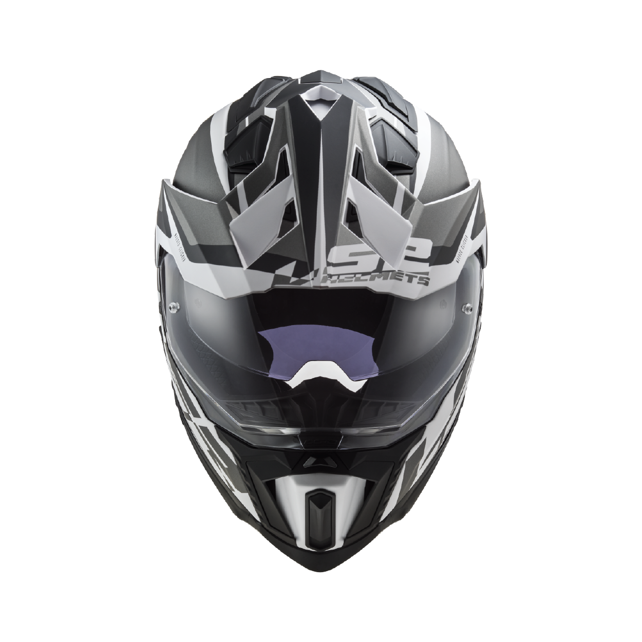 LS2 MX701 Explorer Alter Adventure Motorcycle Helmet Matt Black White