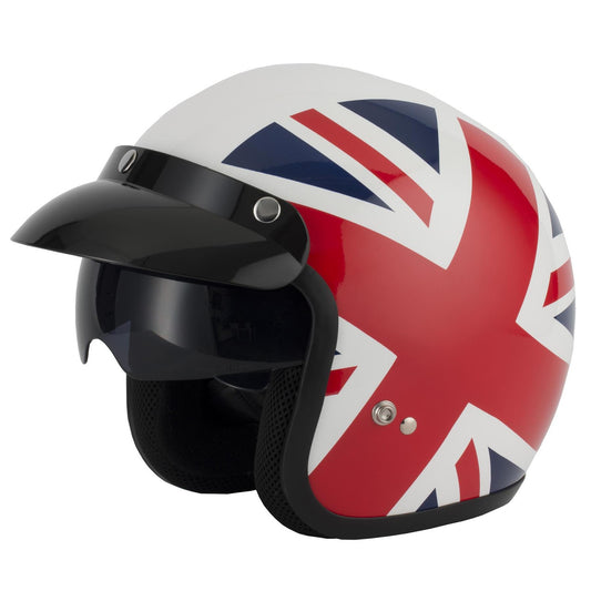 Vcan V537 Open Face Scooter Motorcycle Helmet Union Jack