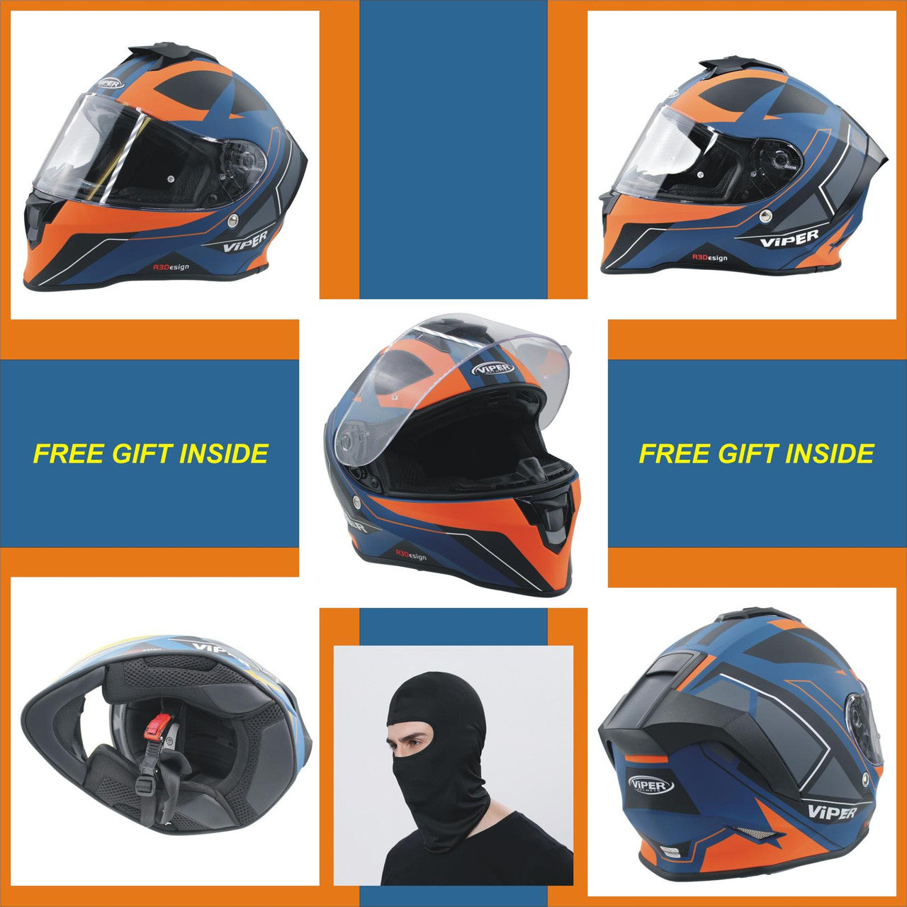 VIPER RS55 FULL FACE MOTORCYCLE HELMET RACING EDITION GIFT