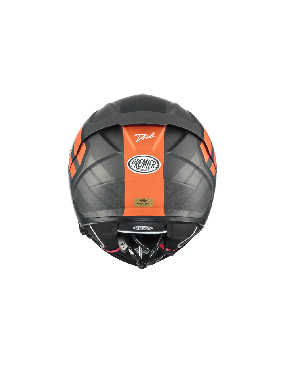 PREMIER DEVIL FZ 93 GUN ORANGE FULL FACE HELMET BLUETOOTH READY