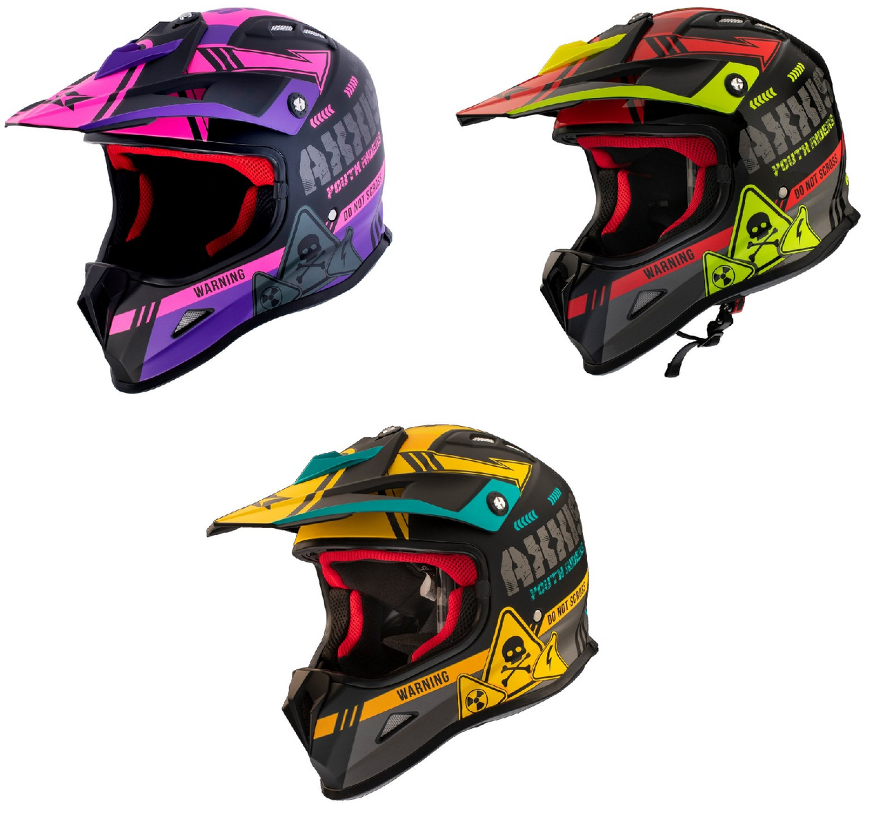 Axxis Wolverine B Matt MX Kids Youth Junior Modular Helmet