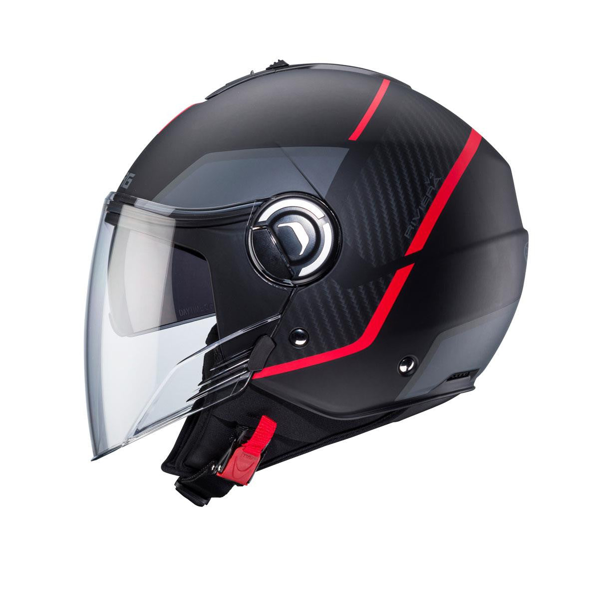 Caberg Riviera V4X Geo Matt Black/Red/Anthracite