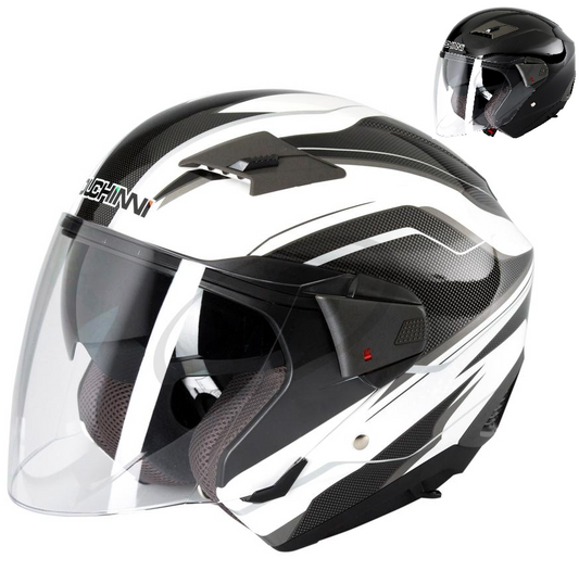 Duchinni D205 Open Face Light weighted Motorcycle Helmet Matt Black