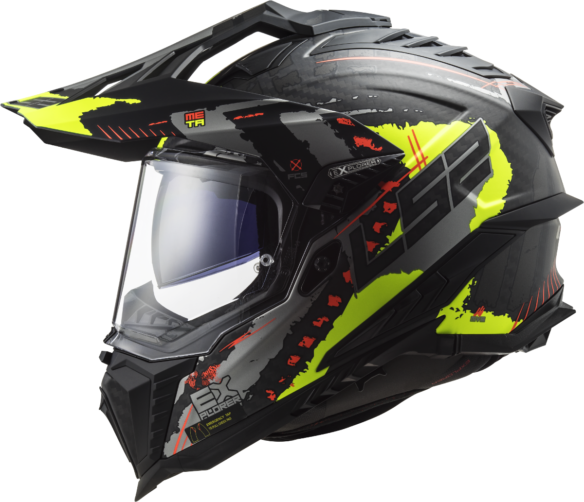 LS2 MX701 C Explorer Carbon Fibre Off Road Full Face MX Helmet Ece22.06