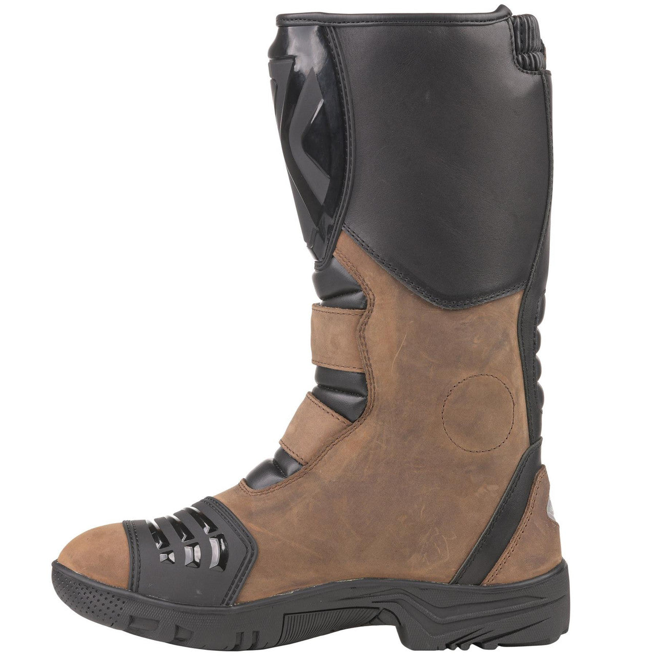 Bike It 'Triple-Black' Motorcycle Adventure Boots (Brown)