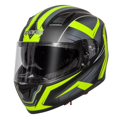 Spada SP17 Ruler Full Face Motorcycle Bike Helmet Yellow Matt