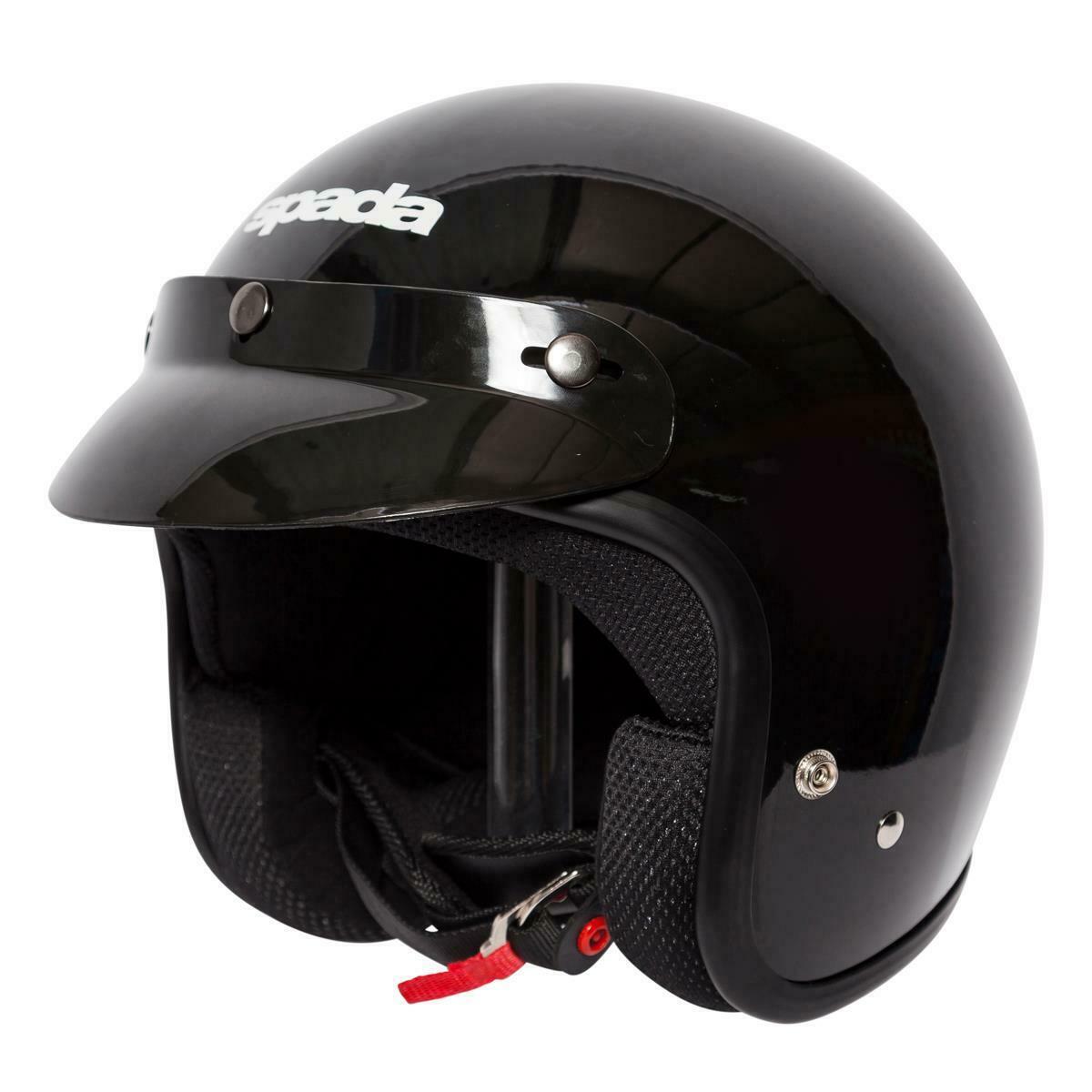 Spada Classic Plain Open Face Motorcycle Jet Helmet