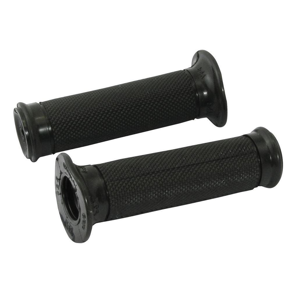 Bike It YPR Racing Rippled Motorcycle Bike Handlebar Grips Black