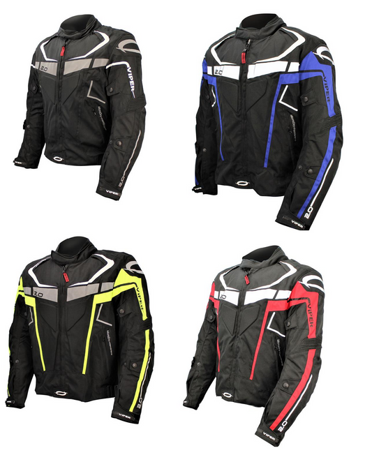 VIPER AXIS 2.0 CE WATERPROOF MOTORCYCLE MOTORBIKE JACKET