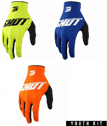 Shot 2022 Youth Raw Motorcycle Gloves