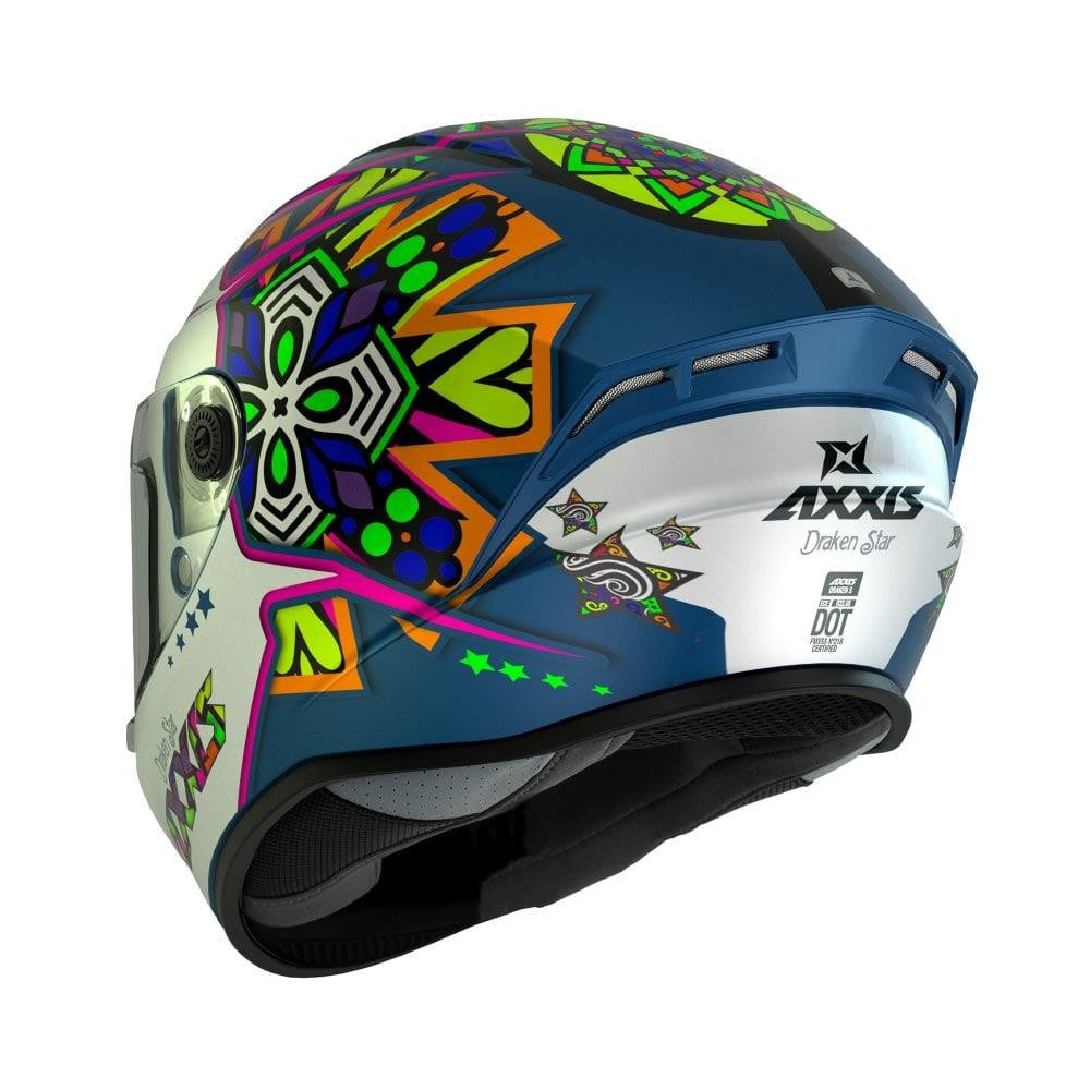 Axxis Draken S Star C Gloss Full Face Motorcycle Motorbike Helmet - Limited Edition