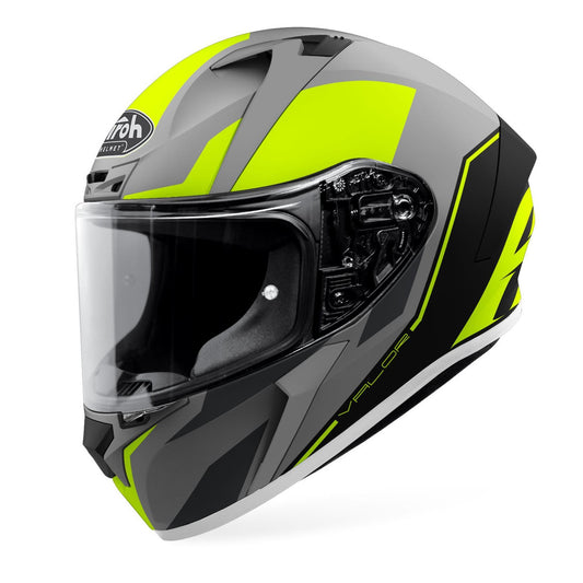 2021 Airoh Valor Full Face Helmet - Matt WINGS FLURO YELLOW