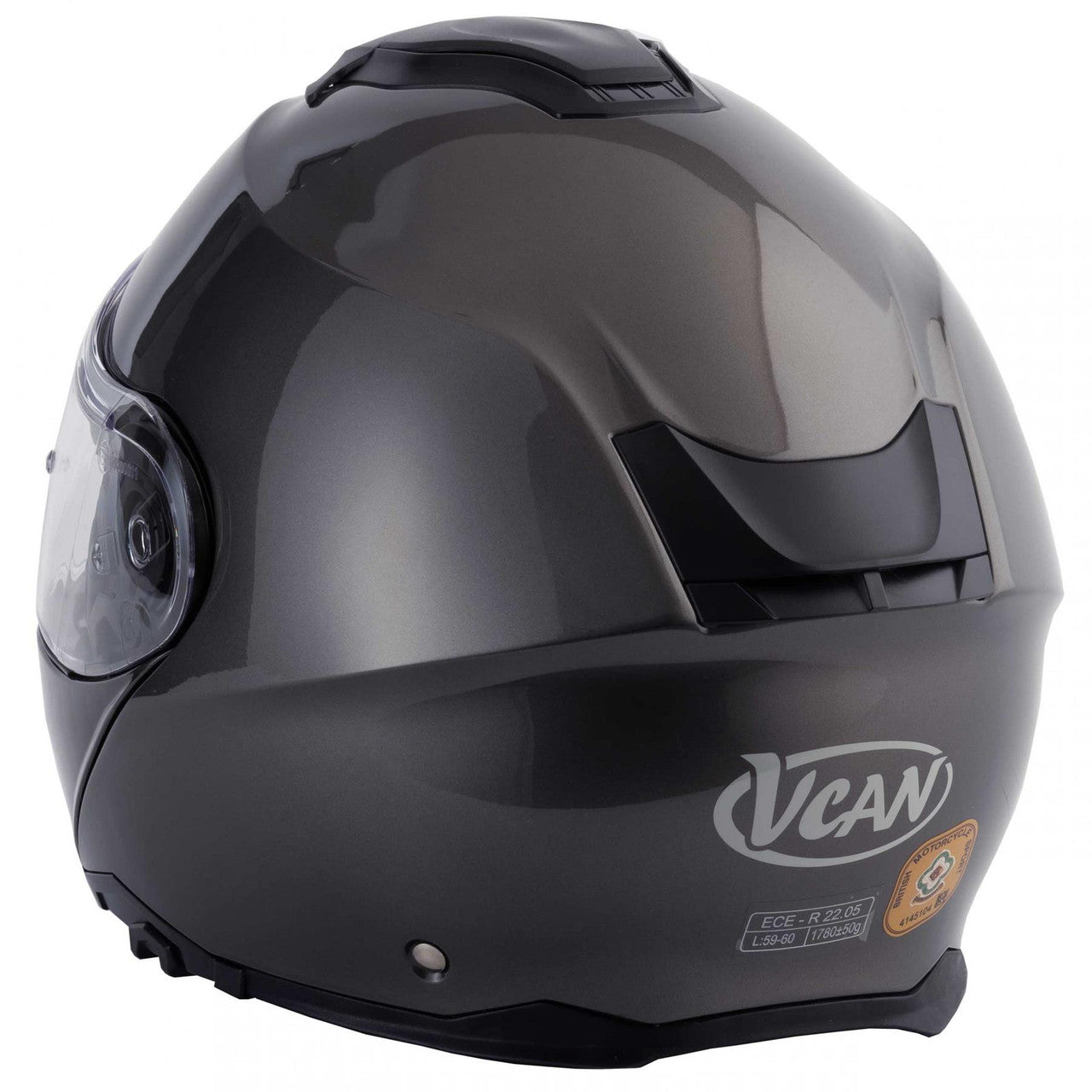 Vcan H272 Flip up Gloss Anthracite Motorcycle Helmet