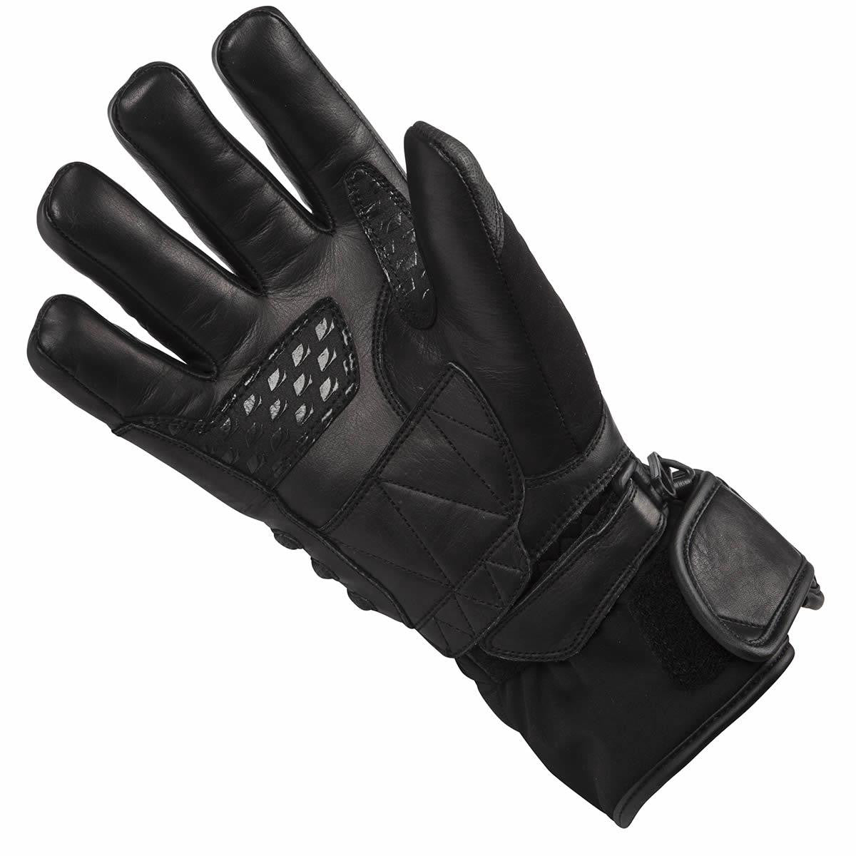 SPADA SHADOW WP MOTORBIKE LEATHER GLOVES BLACK SMALL