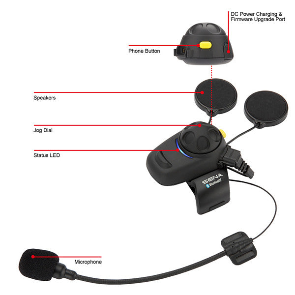 Sena SMH5D Motorbike Bluetooth Helmet Headset & Intercom System Dual Kit