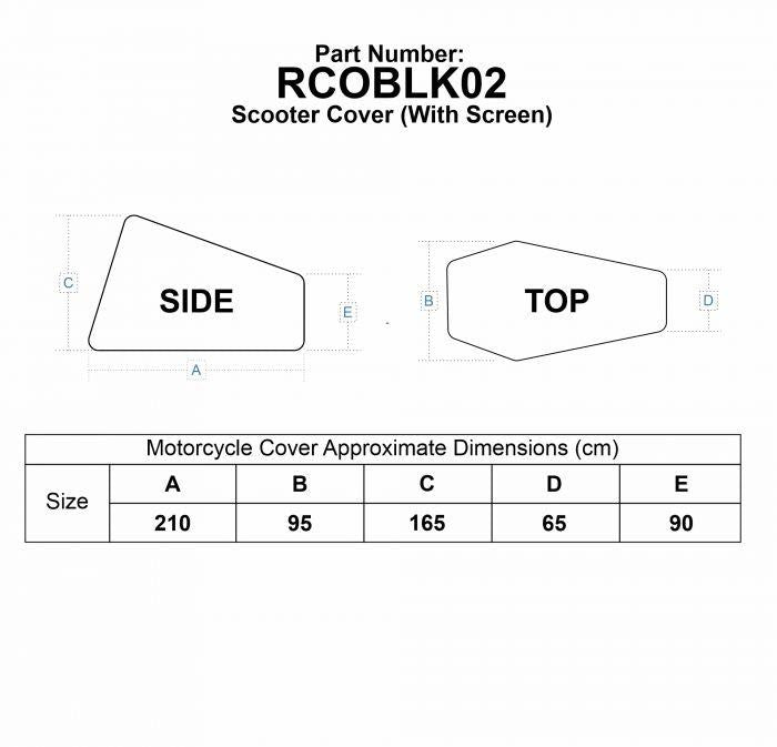 Bike It 'Nautica' Outdoor Scooter Rain Cover for Scooters Without Screens