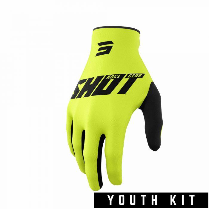 Shot 2022 Youth Raw Motorcycle Gloves