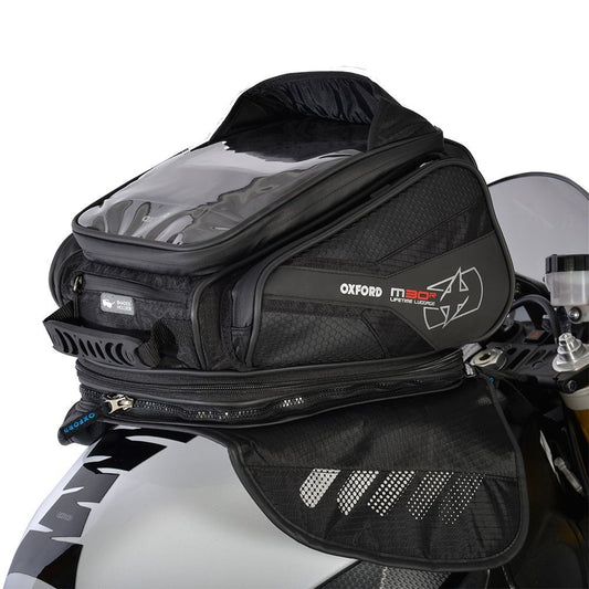 Oxford M30R Magnetic Motorcycle Tank Bag - Black