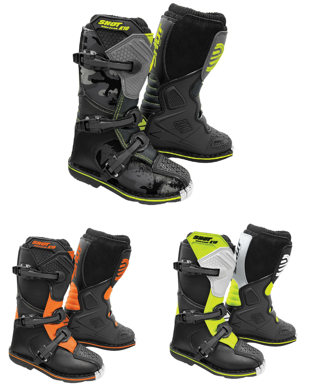 New Shot K10 2.0 Youth Child Motocross MX Off Road Boots