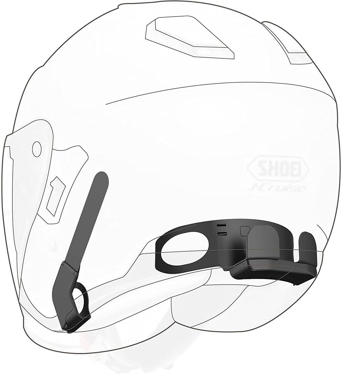 SENA 10U BLUETOOTH headset With Handlebar REMOTE and FM RADIO FOR SHOEI J-CRUISE