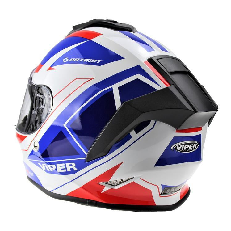 VIPER RS55 PATRIOT MOTORCYCLE RACING FULL FACE HELMET