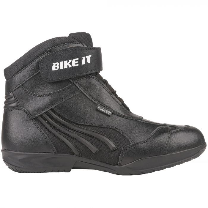 Bike It 'Perun' Low-Cut Black Waterproof Motorcycle Boots