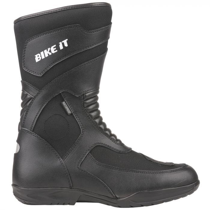 Bike It 'Veles' Black Waterproof Motorcycle Road Adventure Boots