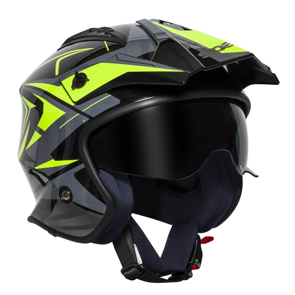 Spada Rock Stream Open Face Motorcycle Trials Bike Helmet